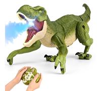 Regalo Dino telecomandato per bambini, Dinosauro T-rex RC Giocattolo elettrico, Jurassic World，Tyrannosaurus Rex, Cammina, Luci e Suoni, Regali di Natale e Compleanno per Ragazzi di Età 3-12 Anni (B)