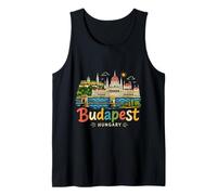 Regalo Disegnato a Mano Budapest Ungheria Viaggio Souvenir Punto di Riferimento Canotta