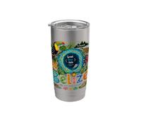 Regalo disegnato a mano del punto di riferimento del souvenir di viaggio del Belize Bicchiere termico in acciaio inox doppia parete