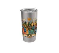 Regalo disegnato a mano del punto di riferimento del souvenir di viaggio di Lima Perù Bicchiere termico in acciaio inox doppia parete