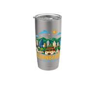 Regalo disegnato a mano del punto di riferimento di viaggio della Mongolia di Ulaanbaatar Bicchiere termico in acciaio inox doppia parete