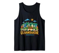 Regalo Disegnato a Mano del Punto di Riferimento di Viaggio della Mongolia di Ulaanbaatar Canotta