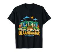 Regalo Disegnato a Mano del Punto di Riferimento di Viaggio della Mongolia di Ulaanbaatar Maglietta