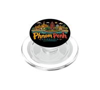 Regalo disegnato a mano di Phnom Penh Cambogia Viaggio Souvenir Landmark PopSockets PopGrip per MagSafe