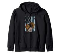 Regalo Divertente con Bandiera Americana Cacciatore di Caccia alla Turchia Felpa con Cappuccio