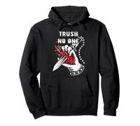 Regalo Divertente con Scritta Trust No One Felpa con Cappuccio