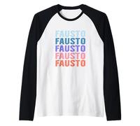 Regalo Divertente Nome Fausto Personalizzato Nome Maglia con Maniche Raglan