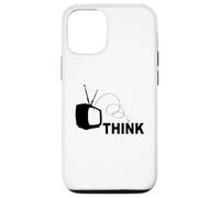 regalo divertente pensare fuori dalla scatola idiota tv media televisione Custodia per iPhone 12/12 Pro