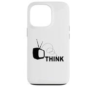 regalo divertente pensare fuori dalla scatola idiota tv media televisione Custodia per iPhone 13 Pro