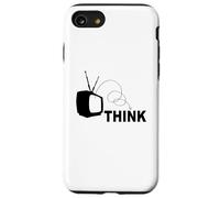 regalo divertente pensare fuori dalla scatola idiota tv media televisione Custodia per iPhone SE (2020) / 7/8