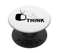 regalo divertente pensare fuori dalla scatola idiota tv media televisione PopSockets PopGrip Adesivo