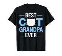 Regalo divertente per amanti dei gattini con scritta "Best Cat Grandpa Ever" Maglietta