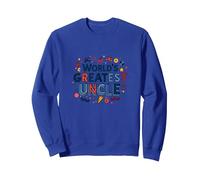 Regalo Divertente per celebrare Lo Zio più Grande del Mondo Felpa, Unisex per Adulti, Blu Reale, XXL