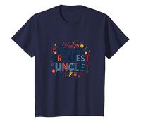 Regalo Divertente per celebrare Lo Zio più Grande del Mondo Maglietta, Bambini, Navy, 12 Anni