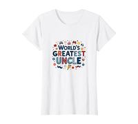 Regalo Divertente per celebrare Lo Zio più Grande del Mondo Maglietta, Donna, Bianco, 3XL