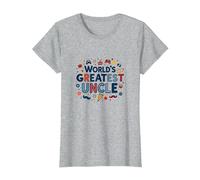 Regalo Divertente per celebrare Lo Zio più Grande del Mondo Maglietta, Donna, Grigio Melange, 3XL