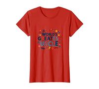 Regalo Divertente per celebrare Lo Zio più Grande del Mondo Maglietta, Donna, Rosso, 3XL