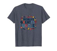 Regalo Divertente per celebrare Lo Zio più Grande del Mondo Maglietta, Uomo, Pervinca, 4XL