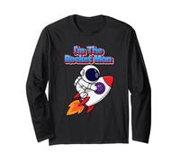 Regalo Divertente per Feste con Scritta I'm The Rocket Man Maglia a Manica
