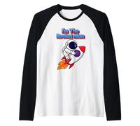 Regalo Divertente per Feste con Scritta I'm The Rocket Man Maglia con Maniche Raglan