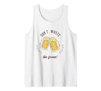 Regalo divertente per gli amanti della birra con scritta "Don't Waste The Foam!" Canotta