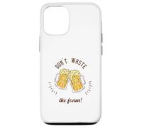 Regalo divertente per gli amanti della birra con scritta "Don't Waste The Foam!" Custodia per iPhone 12/12 Pro