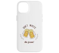 Regalo divertente per gli amanti della birra con scritta "Don't Waste The Foam!" Custodia per iPhone 14 Plus