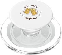 Regalo divertente per gli amanti della birra con scritta "Don't Waste The Foam!" PopSockets PopGrip per MagSafe