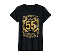 Regalo Divertente per Il 55° Compleanno di Uomini e Donne costruito 55 Anni Fa Maglietta con Stampa Grafica Economica, Donna, Nero, M
