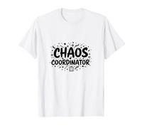 Regalo Divertente per responsabile dell'ufficio del coordinatore del Caos Maglietta, Uomo, Bianco, 4XL