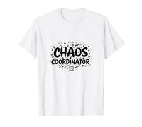 Regalo Divertente per responsabile dell'ufficio del coordinatore del Caos Maglietta, Uomo, Bianco, XL