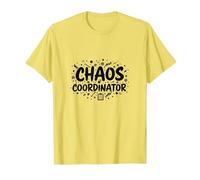 Regalo Divertente per responsabile dell'ufficio del coordinatore del Caos Maglietta, Uomo, Limone, XL