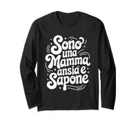 Regalo divertente, Sono una mamma ansia e sapone Maglia a Manica