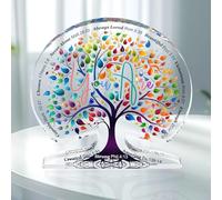 Regalo Donna Acrilico Albero della Vita, Idee Regalo per Donna, Amica, Mamma, Sorella, Doni cristiani,Regali Spirituali e Ispiratori per Donne, Decorazione Casa, Regali religiosi (15x13x1cm)