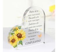 Regalo Donna Amica Compleanno Acrilico Utile Ornamento Regali Compleanno Donna Idee Regalo Girasole Regali Ispirativi per Migliori Amiche Colleghe Moglie Mamma Sorelle Zia Nonna Sorella