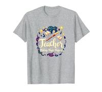 Regalo educativo ispiratore per Insegnante Che Fa la magia accadere Maglietta, Uomo, Grigio Melange, L