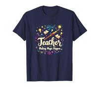 Regalo educativo ispiratore per Insegnante Che Fa la magia accadere Maglietta, Uomo, Navy, 3XL