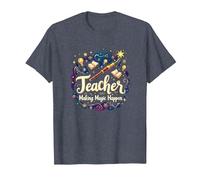 Regalo educativo ispiratore per Insegnante Che Fa la magia accadere Maglietta, Uomo, Pervinca, 4XL