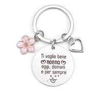 Regalo Festa dei Nonni Idee Regalo Nonna,Portachiavi Nonna,Nonna Idee Regali per Nonna Compleanno da Nipoti Nipote Regalo Nonna Natale san Valentino Regali Nonna Utili Regalo Pensione Nonna Originale