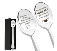 Regalo Festa Della Mamma 2 Pezzi Cucchiai Festa Della Mamma Idee Regalo per Neomamma Futura Mamma Amica Colleghe Moglie Sorelle Regali per La Madre Della Sposa Personalizzato Regali Natale E Pasqua