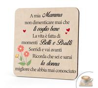 Regalo Festa Della Mamma Idee Regalo Mamma Compleanno Originali Sottobicchieri Legno regali donna Per Suocera Suoceri Dai Figlia Figli Regali Utili Natale San Valentino Anniversario Pensione
