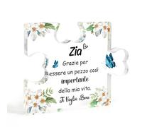 Regalo Festa Della Mamma per Zia Compleanno Puzzle in Acrilico Regalo per Zia Regalo Compleanno Zia Regali Zia Idee Regali per La Zia Regalo Zia Natale Regalo Famiglia Natale Regali per Famiglia