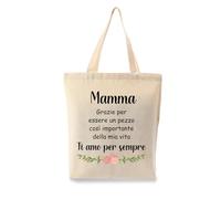 Regalo Festa Della Mamma,Regalo Mamma,Regali per Mamma,Regalo Mamma Compleanno,Borsa di Tela,Regali Festa Della Mamma Originali Personalizzato Utile,Idee Regalo Mamma Natale,Regali per la Mamma