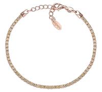 Regalo Festa Donna 8 Marzo Bracciale Tennis Amen Argento Zirconi Gialli BTRGI16