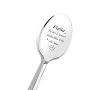 Regalo Figlia Speciale Regalo Figlia Natale, Cucchiai in Acciaio Inossidabile Incisi, Regalo per Figlia Regalo Mamma Figlia Papà Regalo A Mia Figlia Regali per Figlia Regalo Compleanno San Valentino
