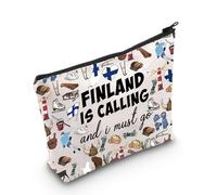 Regalo Finlandia Regalo Finlandia Viaggio Finlandia Trucco Borsa per gli amanti della Finlandia Finlandia Viaggio Souvenir Nordico Finlandia Sisu Regalo, Finlandia, Borse cosmetiche