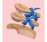 Regalo For Bambini Personalizzato Spazzola E Pettine For Capelli For Neonato, Ricordo Del Bambino Inciso Personalizzato, Set Di Spazzole E Pettini For Ragazze Personalizzati, Pettine(Blue)