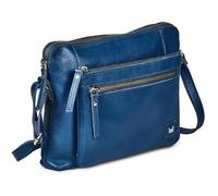 Regalo for donna, una borsa a tracolla di alta qualità con tripla cerniera, una piccola e morbida borsa a mano realizzata in vera pelle con motivo a ciottoli.(Sapphire Blue Nappa)