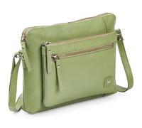 Regalo for donna, una borsa a tracolla di alta qualità con tripla cerniera, una piccola e morbida borsa a mano realizzata in vera pelle con motivo a ciottoli.(Sage Nappa)