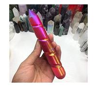 Regalo for la famiglia Aura lucidata Bacchetta da massaggio con cristallo di selenite naturale Bastone energetico a spirale liscia Log Pietra fortunata decorazione della stanza (Color : Rot, Size :